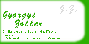 gyorgyi zoller business card